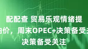 配配查 贸易乐观情绪提振油价，周末OPEC+决策备受关注